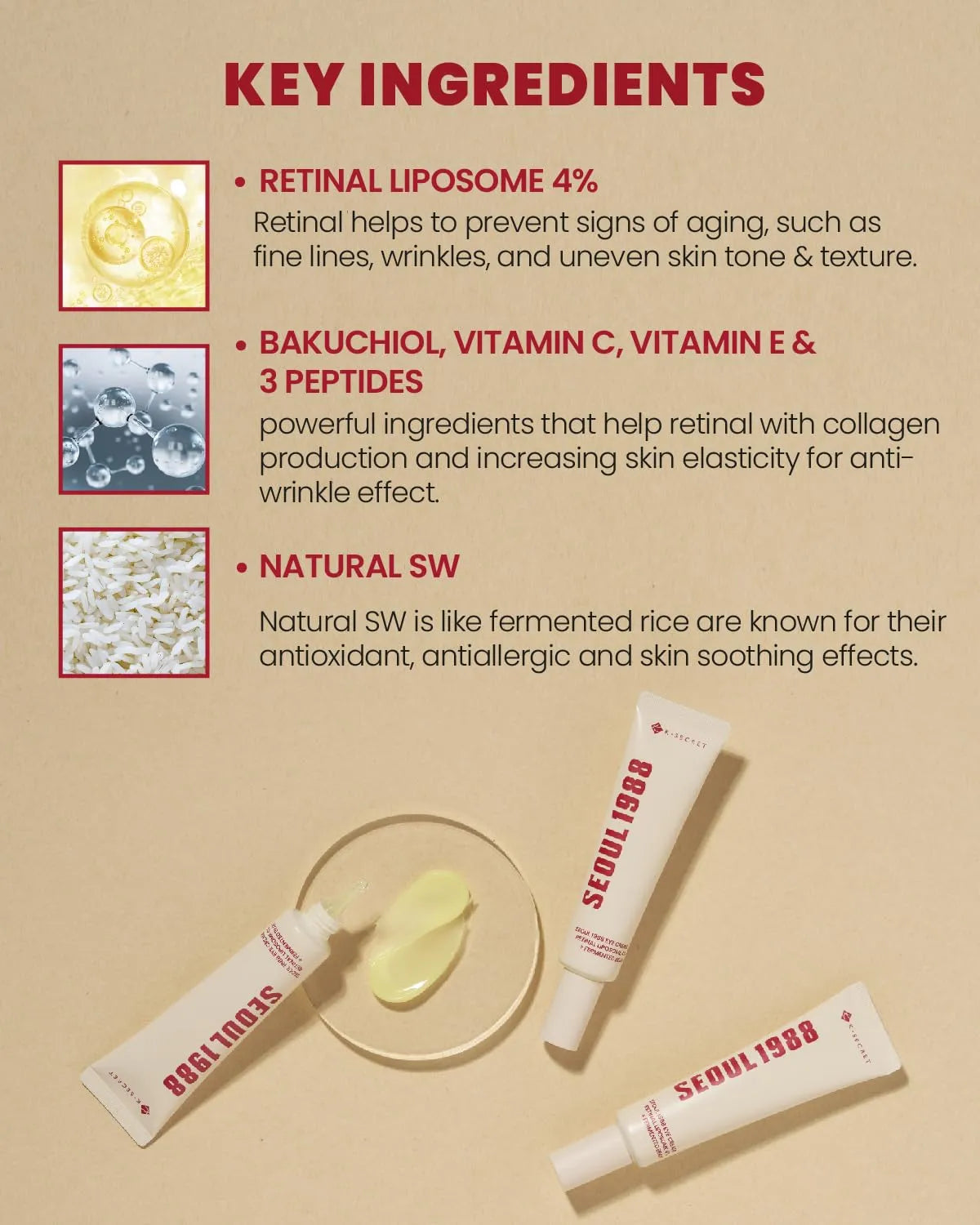 SEOUL 1988 Eye Cream: Retinal Liposome 4% + Fermented Bean [30ml]